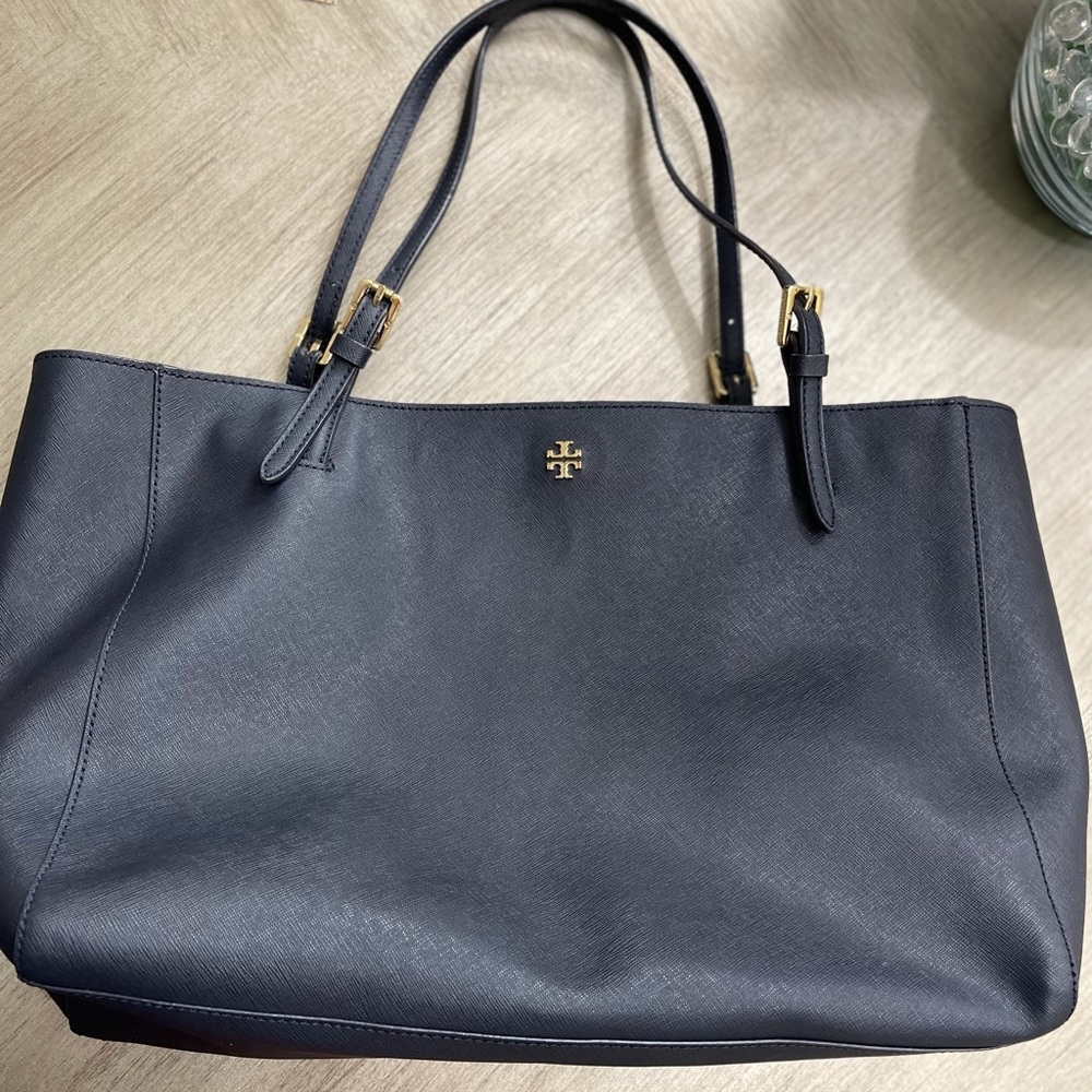 Tory Burch  York Buckle handbag used blue